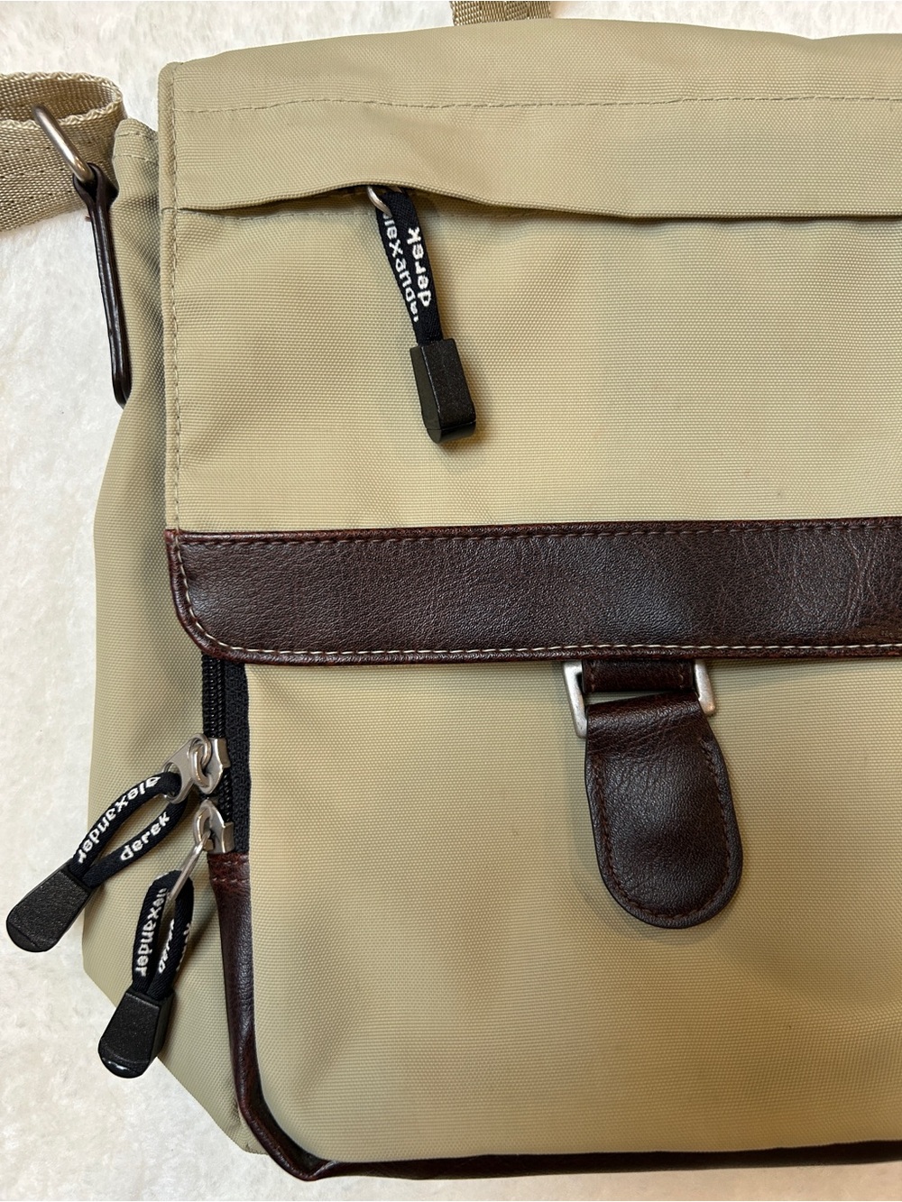 Derek Alexander Nylon Crossbody Messenger Bag - Picture 2 of 6